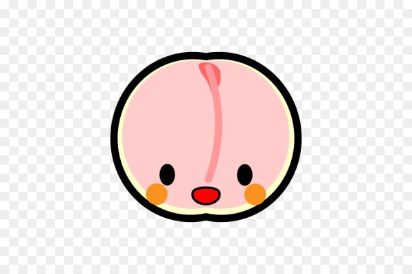 Тающий розовый смайлик