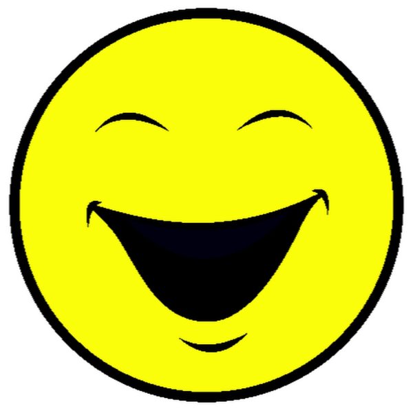 Желтый смайлик с улыбкой