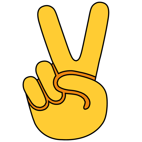 Смайлик два пальца вверх