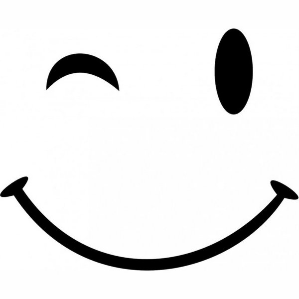 Смайл черно белый