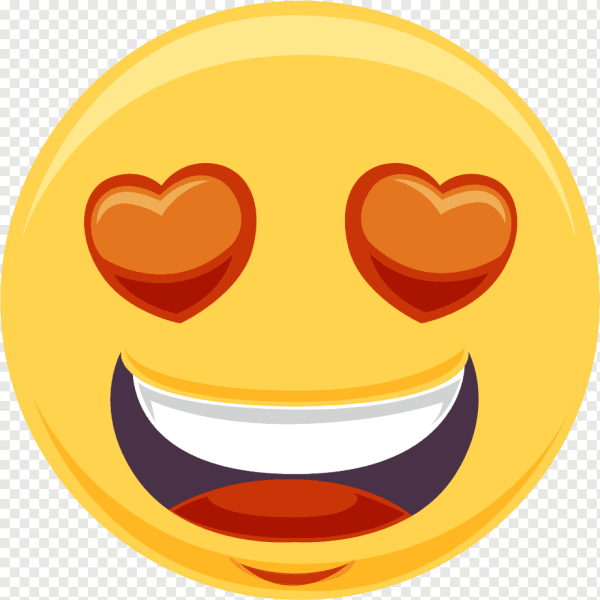 Смайл с сердечками в глазах