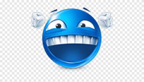 Злой Смайл голубой