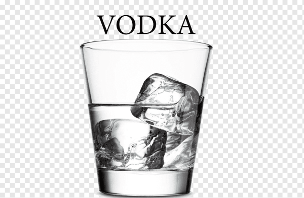 Рюмка водки на прозрачном фоне