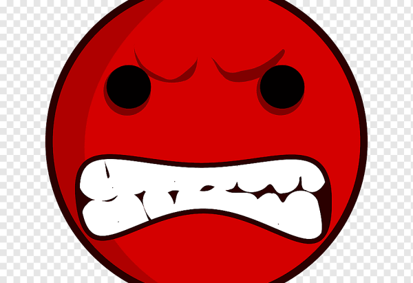 Смайлик с красным ртом