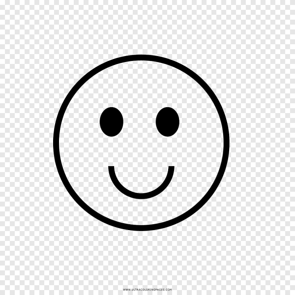 Веселый смайлик на белом фоне