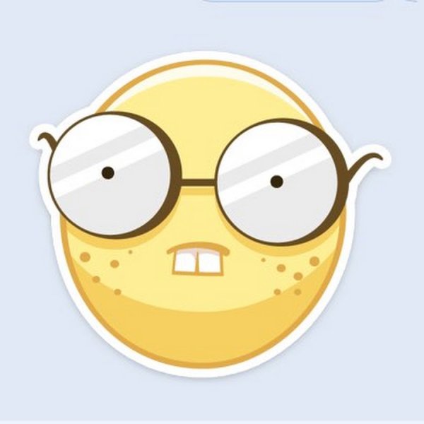 Смайлик ботаник в очках