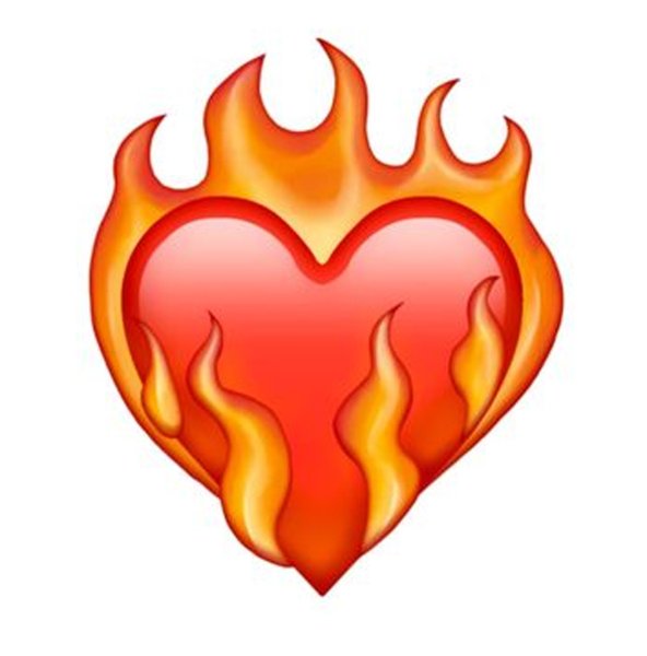Горящее сердце эмодзи