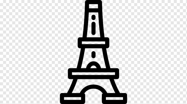 Эйфелева башня на прозрачном фоне