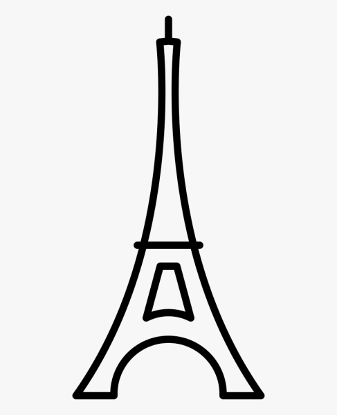 Буква а в виде Эйфелевой башни