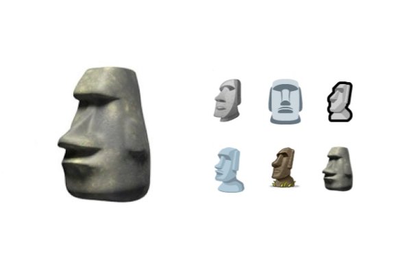 Статуи Моаи ЭМОДЖИ