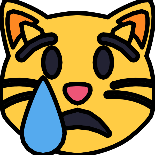 Плачущий кот эмодзи