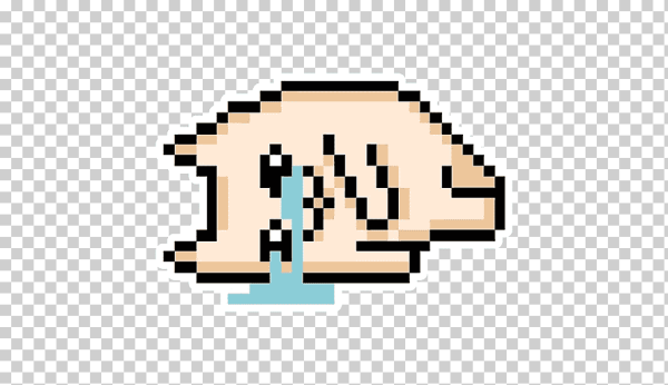 Пиксельный котик плачет