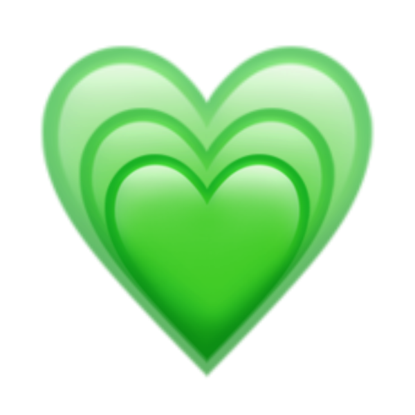 ЭМОДЖИ зеленое сердце