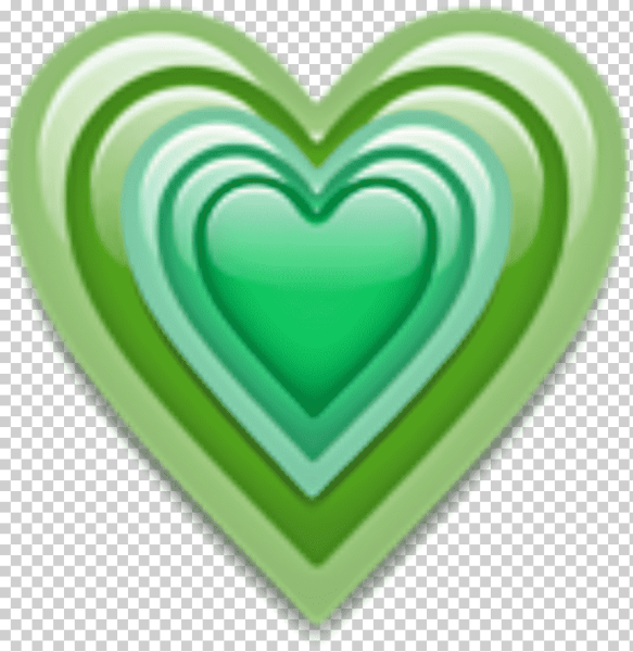 Зеленое сердце смайлик