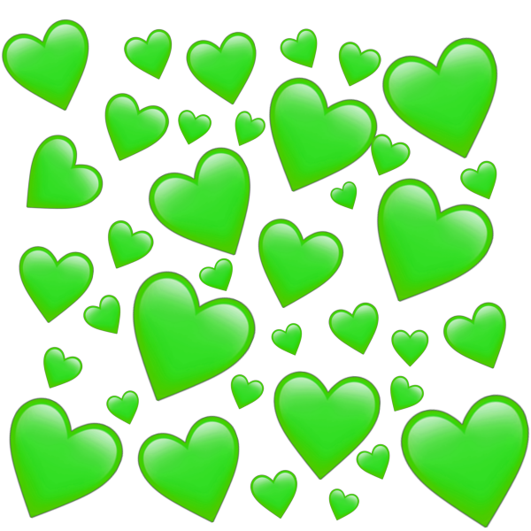 Зеленое сердце смайлик