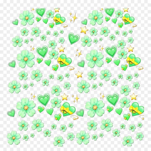 Зеленое сердце на прозрачном фоне