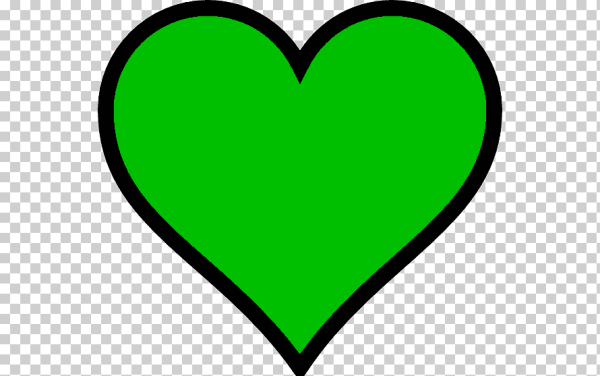 Сердце зеленого цвета
