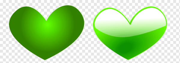 Сердечко на зеленом фоне