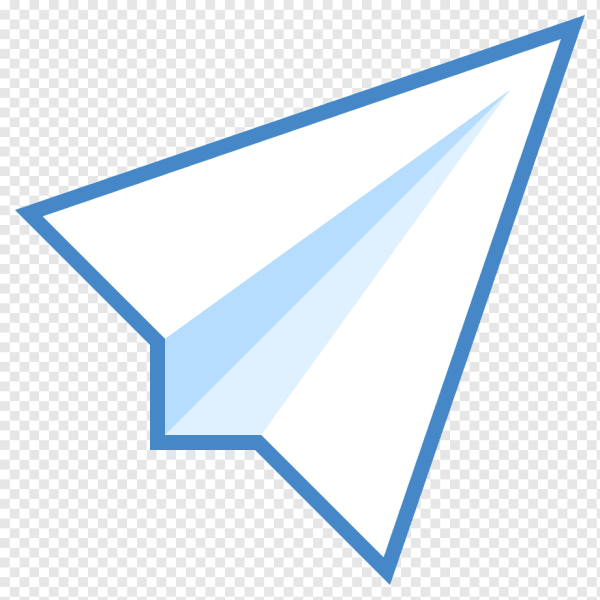 Значок бумажный самолетик