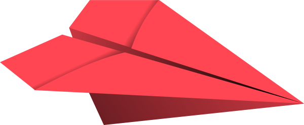 Бумажный самолет без фона