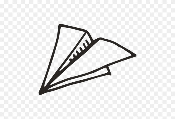 Бумажный самолетик мультяшный