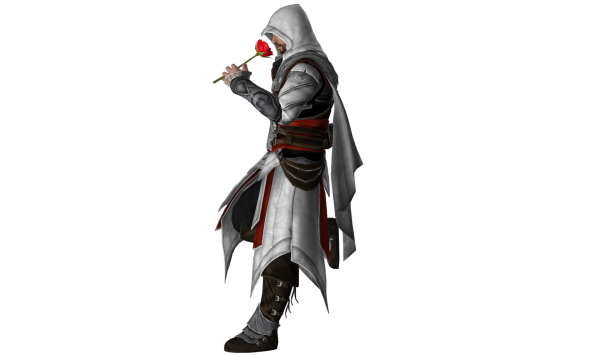 Эцио Аудиторе на белом фоне