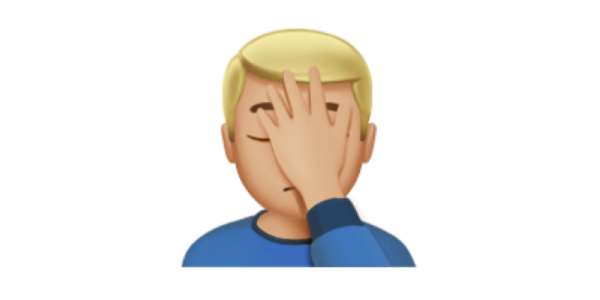 Смайл рукой по лбу