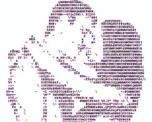 Рисунки буквами и символами