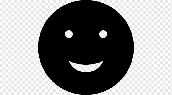 Чёрный смайлик с улыбкой