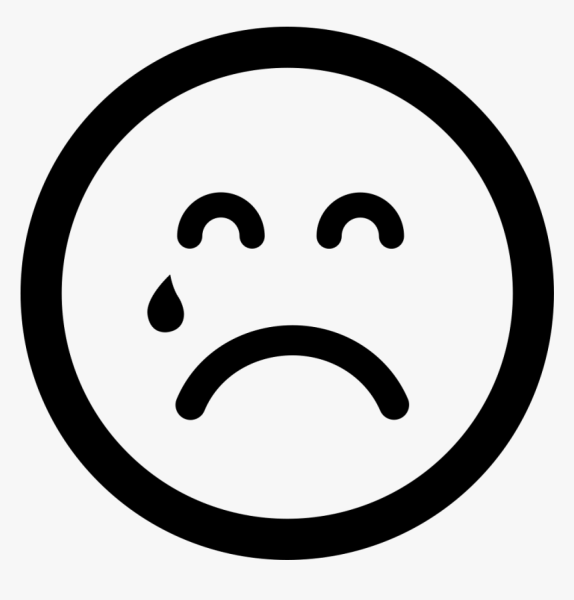 Значок грустный смайлик