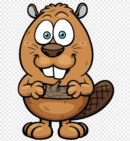 Бобер смешной мультяшный