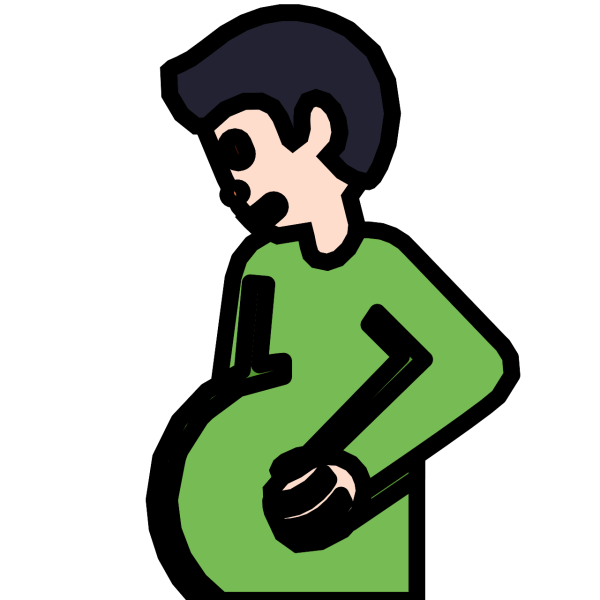 Смайлик беременный мужчина