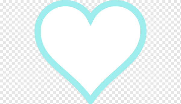 Голубое сердечко на белом фоне