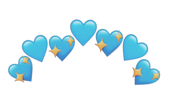 Сердце голубого цвета