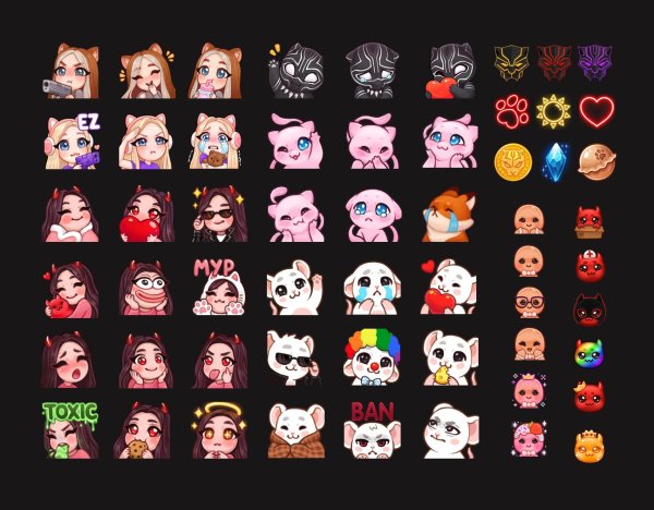 Смайлики для Твича