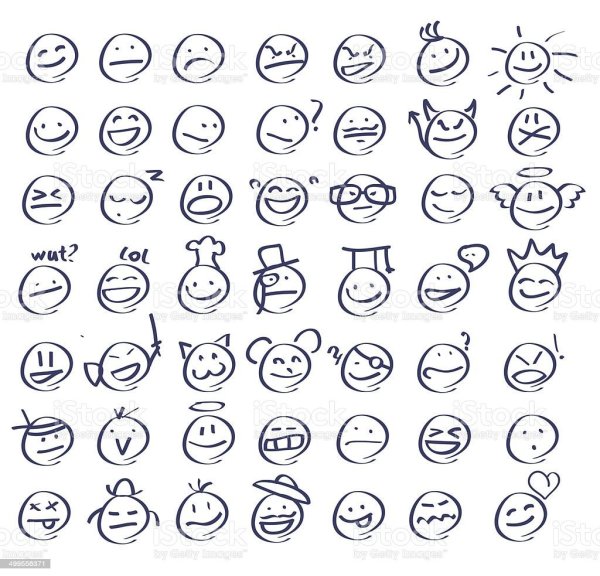 Нарисованный смайлик