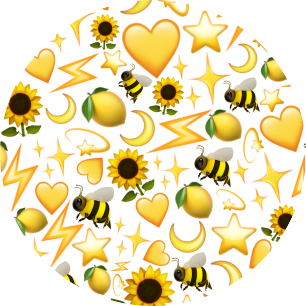 Наклейки сердечки желтые