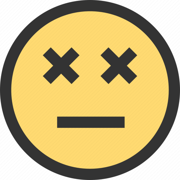 Смайлик с крестами вместо глаз