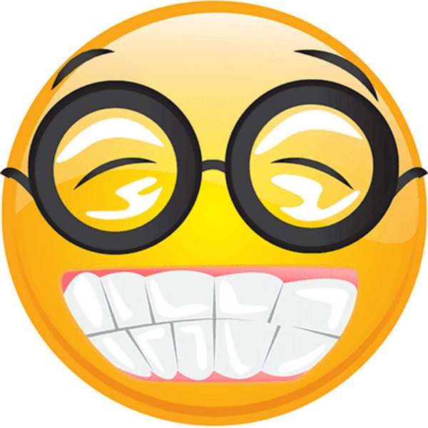 Смешной смайлик в очках