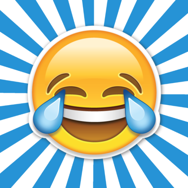 Смеющийся смайлик со слезами