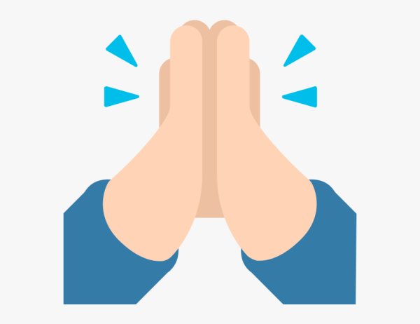 Смайлик сложенные ладони