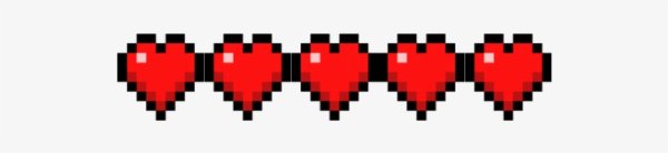 Пиксельное сердце розовое