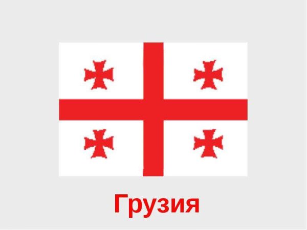 Флаг Грузии с надписью Georgia