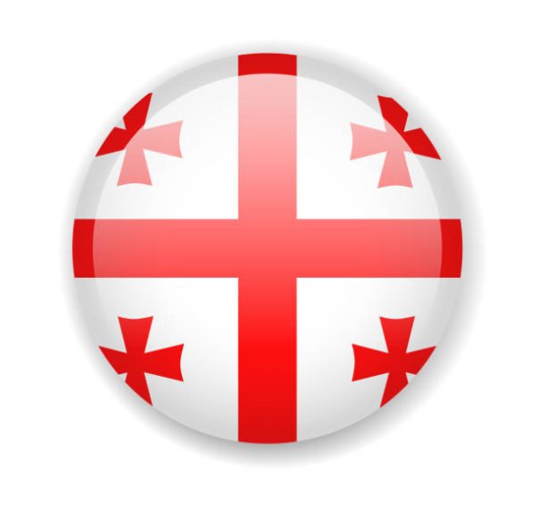 Флаг Грузии круглый