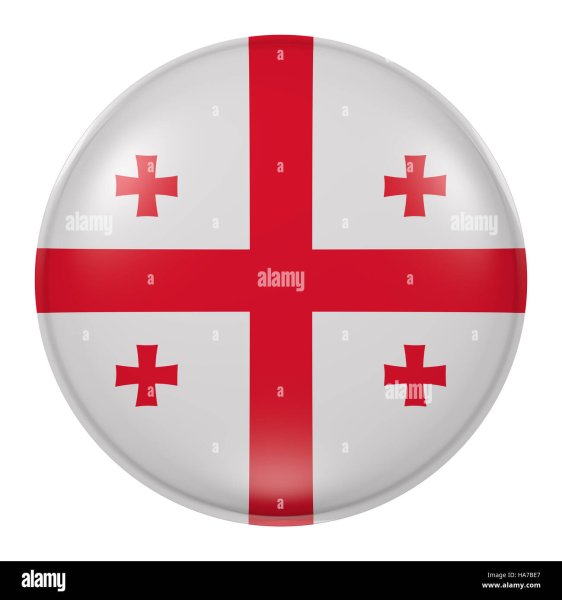 Флаг Грузии кругли