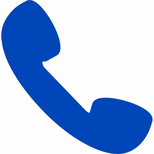 Синяя трубка телефона