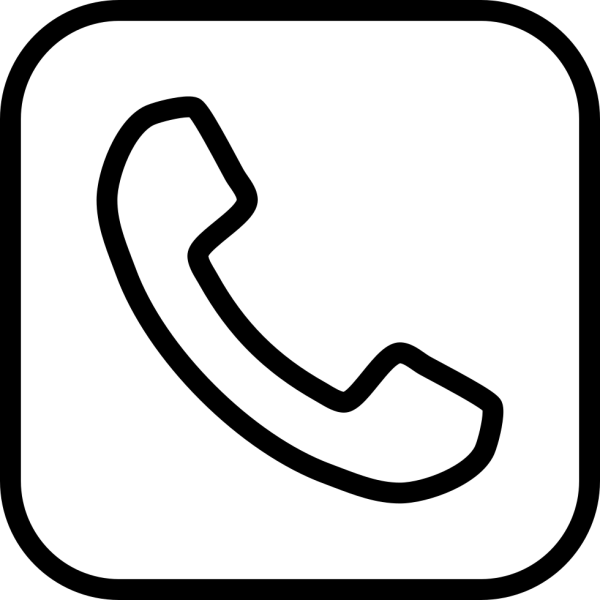 Значок трубки белый