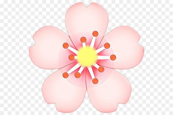 Розовый цветок смайлик