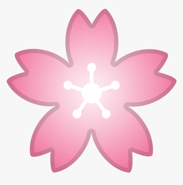 Розовый цветочек смайлик