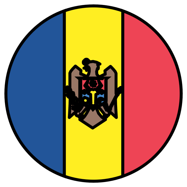 Флаг Молдовы круглый